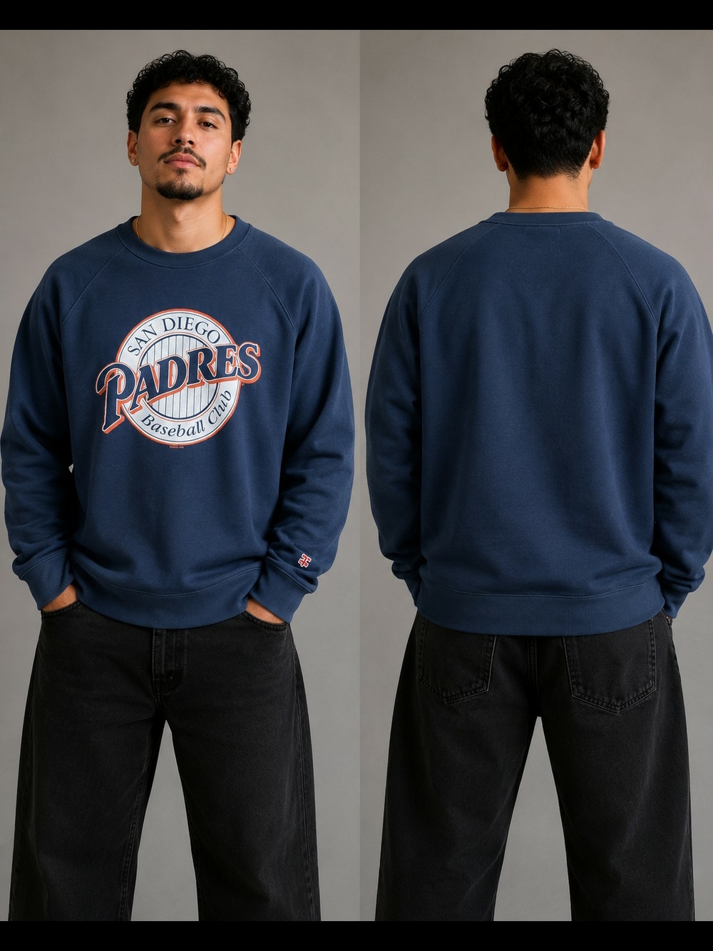 Navy Crewneck Sweatshirt - Men's